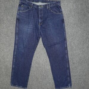 Wrangler Jeans Mens 36x30 Blue Regular Fit Denim Straight Leg Tag 38x30